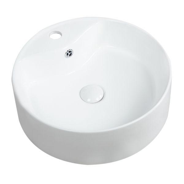 Kartell Karlo 460 x 460mm Round One Tap Hole Countertop Basin